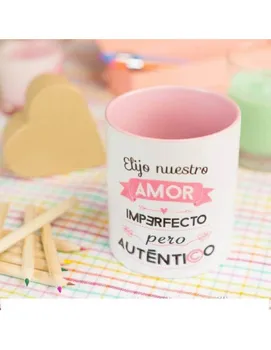 BOWL WITH MOTIVATIONAL PHRASE THE MIND IS MARAVILLOSA' I CHOOSE OUR IMPERFECT LOVE BUT AUTENTICO'
BOWL WITH MOTIVATIONAL PHRASE THE MIND IS MARAVILLOSA' I CHOOSE OUR IMPERFECT LOVE BUT AUTENTICO'