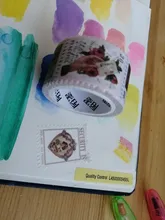 Mr Paper-Cinta adhesiva Retro para oficina de correos, 8 diseños, cinta adhesiva fácil de rasgar