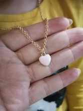 Collar con colgante sencillo en forma de corazón para mujer, cadena de clavícula para boda, regalo romántico de San Valentín, rojo, rosa y azul