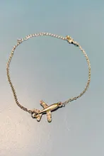Pulsera de avión chapada en plata para mujer, Avión de circón, pulsera de cadena ajustable, joyería de lujo, regalo para niña