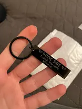 LLavero de seguridad de acero inoxidable para coche, accesorio para llaves, bonito y divertido, para pareja, novio y novia, color negro