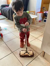 Juego de recogedor de escoba y fregona para niños, juguetes de limpieza para barrer, juguetes extensibles, juguete para juego de imitación