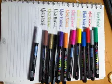 Rotulador metálico de 12/18 colores a elegir, punta fina Extra de 0,7mm, no tóxico, permanente, bricolaje