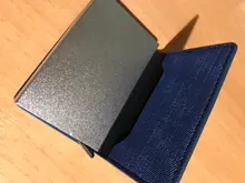BISI GORO-cartera de mano antirrobo para hombre y mujer, billetera con bloqueo RFID, tarjetero, funda de identificación de Metal, para negocios, vaquera, Pop-up, 2021