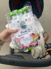 Bolsa de almacenamiento con dibujos animados para niños, bolsa para leche de pecho, alimento reutilizable para bebé, bolsas de alimentación con doble cremallera, 200ML, 4 Uds./8 Uds. Por paquete
