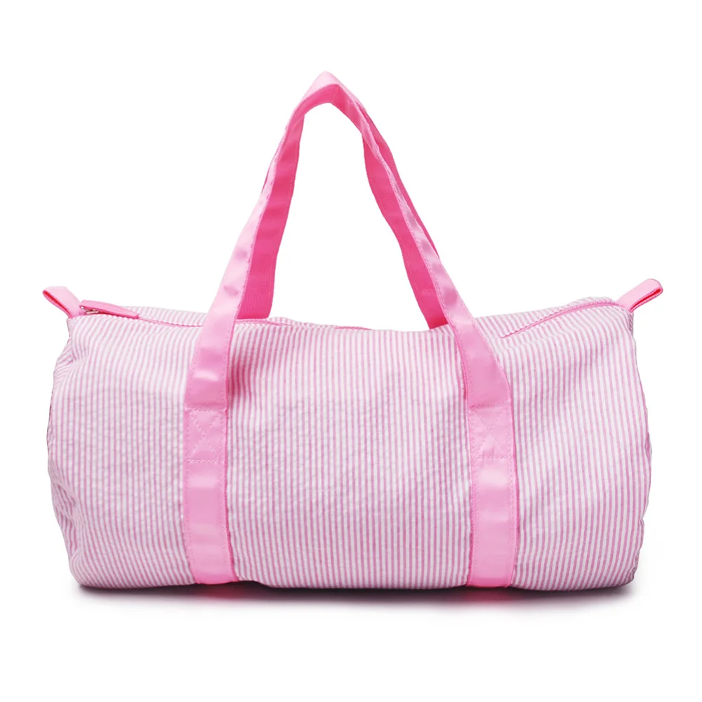 

Kids Seersucker Pink Duffle Bag 25pcs Lot GA Warehouse Barrel Preppy Handbag Children's School Travel Tote Bags DOM1061494