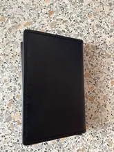 Tarjetero de fibra de carbono anti Rfid para hombre, Mini billetera delgada de cuero negro mágico, monedero pequeño