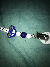 Limón vamos personalizado DIY nombre del bebé hecho a mano Portachupetes dinosaurio de silicona mordedor de cuentas para bebé dentición cadena