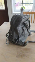 Mochila de piel sintética con remaches para mujer, morral escolar con remaches Preppy, pequeña, para viaje, 2019