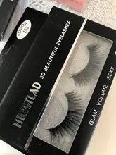 HBZGTLAD-2 pares de pestañas postizas naturales, maquillaje largo 3d de visón, extensiones de pestañas de vizón