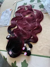 SOKU-extensiones de pelo ondulado con cierre de encaje sintético, mechones de pelo postizo profundo natural, 4x4, 6 mechones