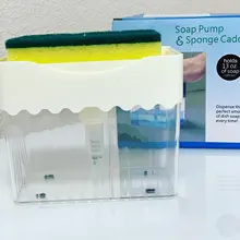 Soap-Organizer Liquid-Dispenser-Container Soap-Pump-Dispenser Sponge-Holder Hand-Press