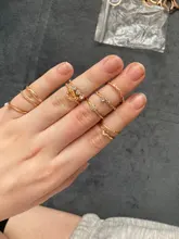Tocona-anillos de lujo con piedra de cristal transparente y corazón para mujer, joyas de boda geométricas con perla hueca giratoria, accesorios de joyería 9015