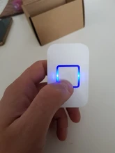 CACAZI-timbre inalámbrico de CA, resistente al agua, 1, 2, transmisor, 1, 2 y 3 receptores, para llamadas en casa, batería, blanco