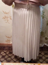 Skirts Womens Pleated Midi Metallic Pink Black High-Waist Korean Belt Party Fashion Saia