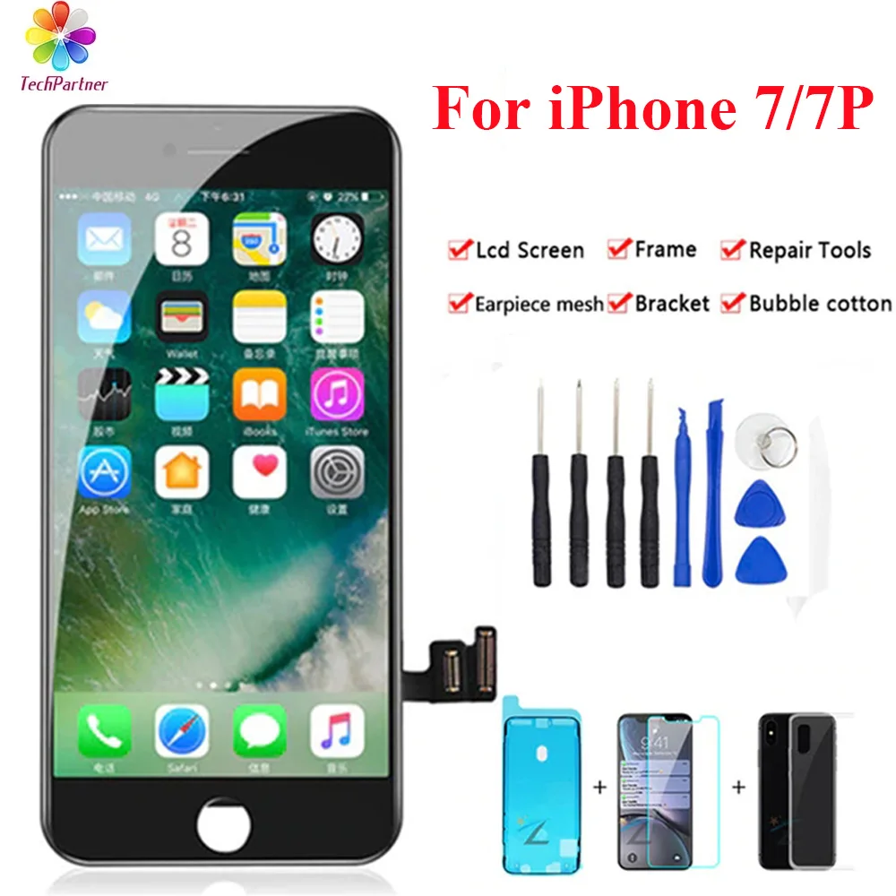 100% Original LCD Display For iPhone 7 Plus With 3D Touch Digitizer Assembly For iPhone 7 Screen Replacement
100% Original LCD Display For iPhone 7 Plus With 3D Touch Digitizer Assembly For iPhone 7 Screen Replacement