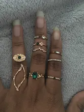 KSRA-anillos de nudillos de estrella de oro Vintage para mujer, anillos de cristal bohemio, Estrella creciente geométrica, conjunto de anillos de dedo para mujer, joyería 2020