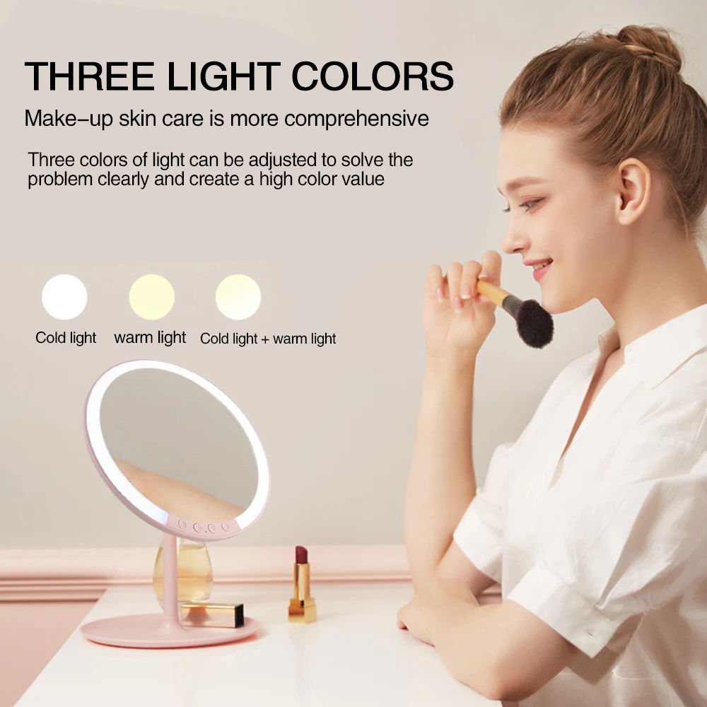 7x Magnifier Makeup Mirror with 66 LEDs 7 Modes Adjustable Light Cosmetic Mirror for Tabletop Bathroom Travel Beauty Tools
7x Magnifier Makeup Mirror with 66 LEDs 7 Modes Adjustable Light Cosmetic Mirror for Tabletop Bathroom Travel Beauty Tools