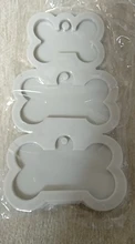 Molde de resina epoxi de cristal para llavero con forma de hueso, molde de silicona para manualidades, artesanía, decoración, colgante de llavero herramienta de fabricación