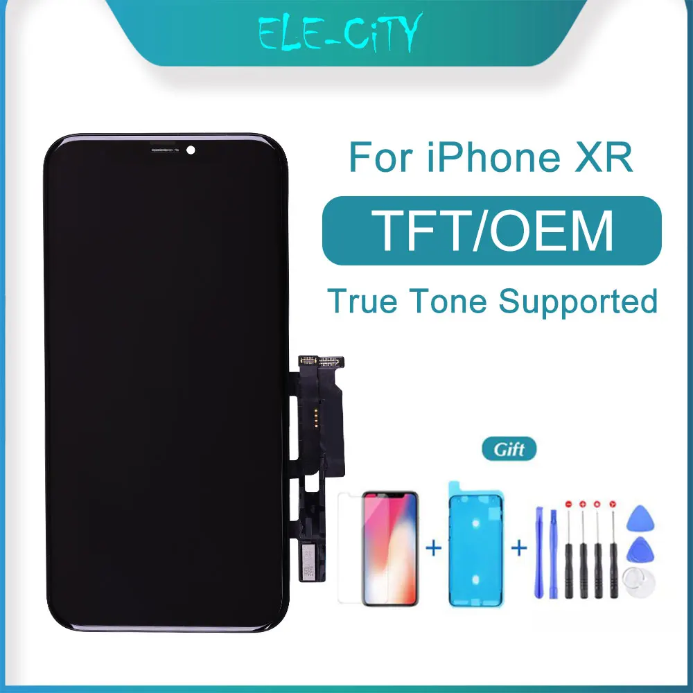 Сенсорный ЖК-экран 100% для iPhone XR дигитайзер в сборе сменный истинный тон не