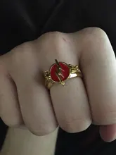 MQCHUN-anillos de Flash para hombres y mujeres, joyería de película de Color dorado, anillo (se puede abrir)