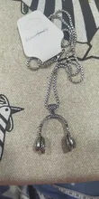Collar de música de DJ con auriculares colgantes para hombre y mujer, cadena larga, joyería de Hip Hop, Rock, S110