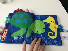 Los niños 3D rabos de animales libro de paño del bebé Montessori rompecabezas juguete educativo de aprendizaje
