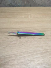 Pinzas de Clavo recto de 2 cabezales con Cabezal de presión de silicona, para Pegatinas 3D, diamantes de imitación, pegatinas de agua, herramientas de Metal para uñas, 1 unidad