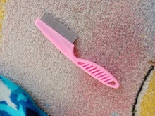 Peine para pulgas de acero inoxidable para mascotas, utensilio de protección para el cuidado del cabello, cómodo cepillo para desparasitar pelo corto y largo