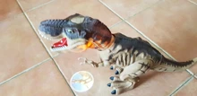 Juguete eléctrico de dinosaurios para caminar, para poner huevos juguete mecánico de gran tamaño, Robot con sonido ligero