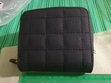 Billeteras cortas de piel sintética para mujer, carteras a cuadros, tarjetero de nobuk, cartera pequeña con cremallera, monedero