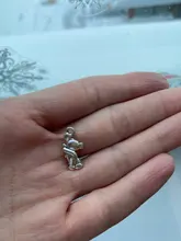 20 piezas de dijes oso flores 19x9mm Color plata tibetana colgantes joyería antigua fabricación artesanal DIY