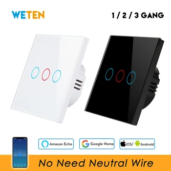 No Neutral Wire Wifi Wall Touch Switch EU Smart Light Switch Tuya RF433 Smart Home Controller Support Alexa Google Home
No Neutral Wire Wifi Wall Touch Switch EU Smart Light Switch Tuya RF433 Smart Home Controller Support Alexa Google Home