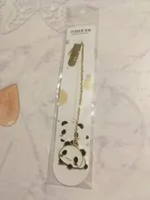 Colgante con cadena de Metal de gato Panda, marcador de páginas, suministros escolares y de oficina, 1 ud.