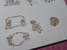 Caja de ventana Retro Dream Moon, madera para sellos de goma álbum de recortes, papelería, bricolaje, sello estándar