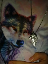 Collar con colgante de lobo Vintage Punk para mujer y hombre, collar de cabeza de lobo de Metal negro, colgantes, joyería de animales, envío directo