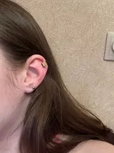 Pendiente de cartílago falso para mujeres y hombres, Clips de oreja sin Piercing, de hojas doradas, joyería, regalos al por mayor