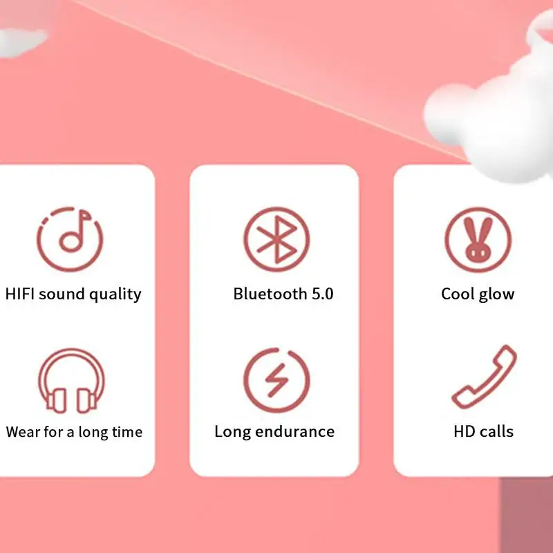 Cute Girl Wireless Bluetooth Headphone Hifi Stereo Music Earphone Noise Canceling Earbud Support Radio Bluetooth 5.0 Headset Cute Girl Wireless Bluetooth Headphone Hifi Stereo Music Earphone Noise Canceling Earbud Support Radio Bluetooth 5.0 Headset