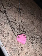 Collar de cadena con colgante de corazón de amor para hombre y mujer, 2 uds., regalo de San Valentín, 2021