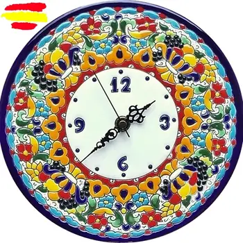 Spanish high ceramic watch 22 cm/8,66 inch diameter-handmade enamelled-made in spain-arte-home and decoration-
Spanish high ceramic watch 22 cm/8,66 inch diameter-handmade enamelled-made in spain-arte-home and decoration-