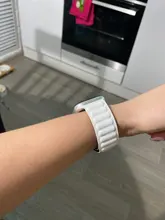 Correa de cuero para Apple watch, correa de 44mm, 40mm, 38mm, 42mm, 1:1, Original, con lazo magnético, iWatch seires 5 4 SE 6