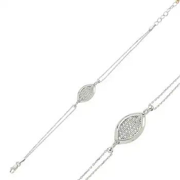 Merve Silver White Cubic Zirconia Women Bracelet 
Merve Silver White Cubic Zirconia Women Bracelet