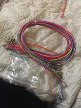 20 unids/lote Real hecho a mano de cuero ajustable trenzado collares de cuerda y amuletos colgantes resultados langosta cierre cuerda cordón 2 mm