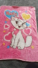 Manta de Lilo & Stitch para bebés y niños, Cobertor de sofá y cama de dibujos animados, color rosa, gato, Marie, 70x100cm