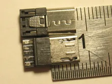 20 unids/lote de conectores USB macho de 5 pines, conector Micro USB de carcasa de plástico, enchufe trasero, terminales Sockect