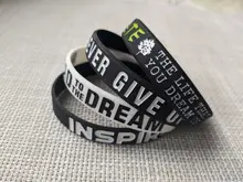 Pulsera de goma de silicona inspiradora The Road to Dreams, brazalete de banda elástica, regalo Punk