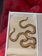 Joyería Europea personalidad distorsionada serpiente geométrica mujer exagerada en relieve Stud pendientes