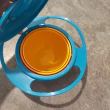 Tazón universal tipo Gyro a prueba de derrames para niños, plato giratorio infantil con diseño, práctico con rotación de 360 grados, platos de alimentación sólidos