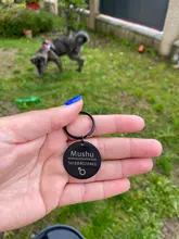 Llavero con chapa personalizada para identificación de mascotas y gatos, llavero con grabado de nombre de identificación de mascotas para Collar de cachorro y gato, accesorios para mascotas