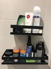 Hradware-estantes de esquina modernos para baño, estante de pared para ducha, champú, almacenamiento, 20-50cm, negro mate